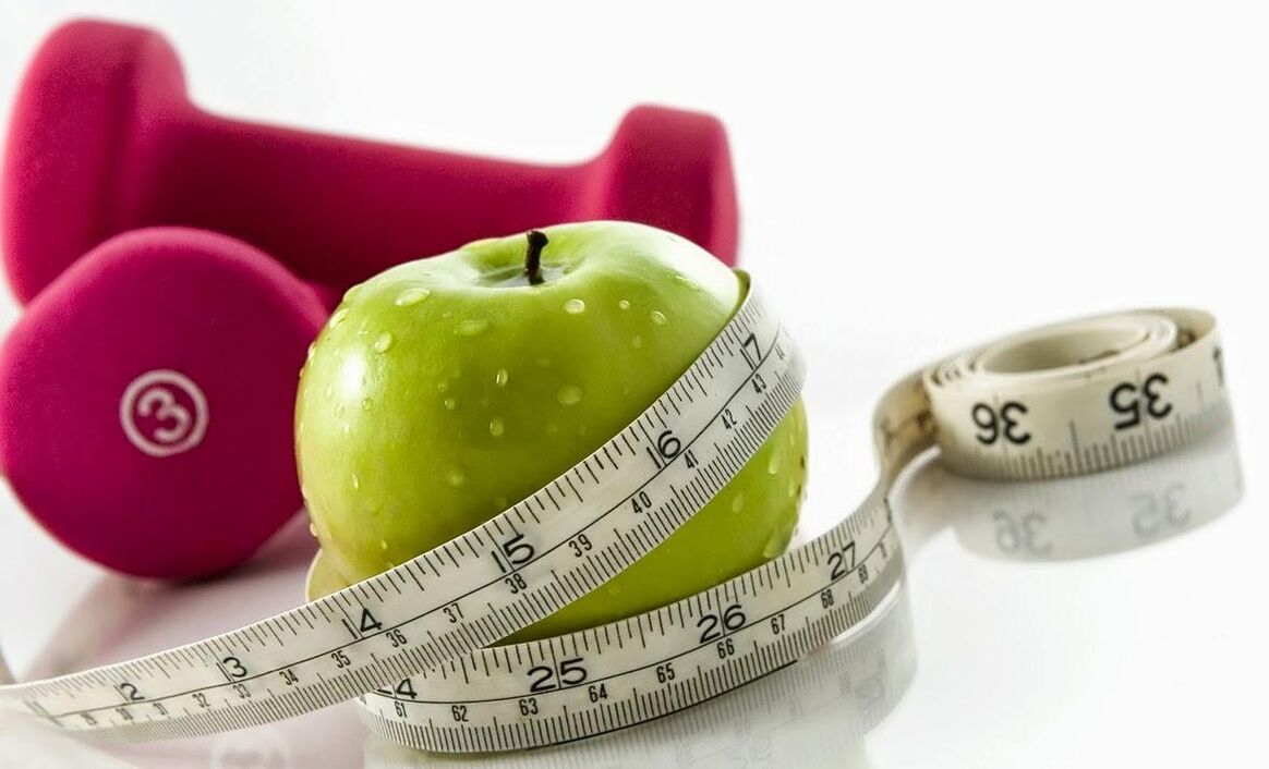 apples and dumbbells for weight loss for 10 kg per month