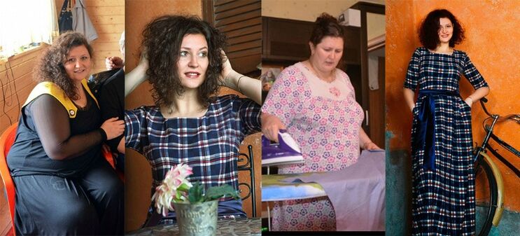Woman before and after Dukan diet